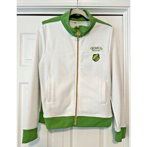 G-Unit G.Unit Varsity No 50 Cent zip track jacket white green athletic L Large
